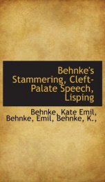 behnkes stammering cleft palate speech lisping_cover