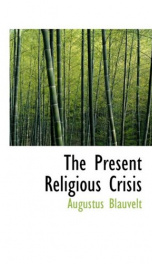 the present religious crisis_cover