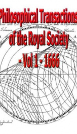 Philosophical Transactions of the Royal Society - Vol 1 - 1666_cover