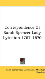 correspondence of sarah spencer lady lyttelton 1787 1870_cover