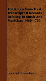 the kings musick a transcript of records relating to music and musicians 1460_cover