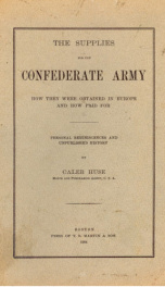The Supplies for the Confederate Army,_cover