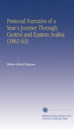 personal narrative of a years journey through central and eastern arabia 1862_cover