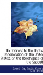 an address to the baptist denomination of the united states on the observance_cover