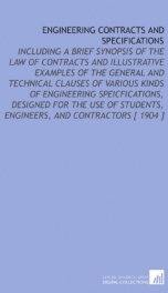 engineering contracts and specifications including a brief synopsis of the law_cover