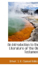 an introduction to the literature of the old testament_cover