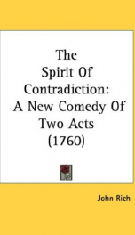 the spirit of contradiction a new comedy of two acts_cover