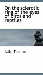 on the sclerotic ring of the eyes of birds and reptiles_cover
