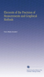 elements of the precision of measurements and graphical methods_cover