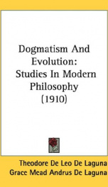 dogmatism and evolution studies in modern philosophy_cover