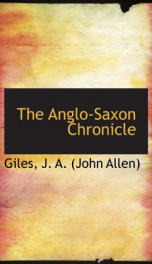 the anglo saxon chronicle_cover