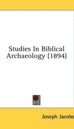 studies in biblical archaeology_cover