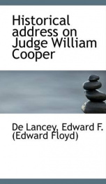 historical address on judge william cooper_cover