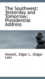 the southwest yesterday and tomorrow presidential address_cover