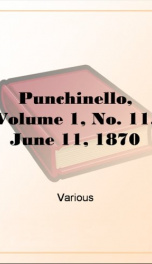 Punchinello, Volume 1, No. 11, June 11, 1870_cover