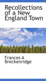 recollections of a new england town_cover