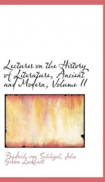 lectures on the history of literature ancient and modern_cover