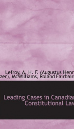 leading cases in canadian constitutional law_cover