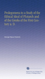 prolegomena to a study of the ethical ideal of plutarch and of the greeks of the_cover