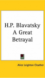 h p blavatsky a great betrayal_cover