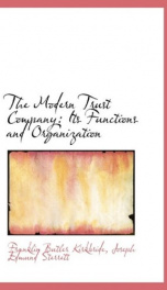 the modern trust company its functions and organization_cover