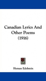 canadian lyrics and other poems_cover
