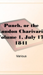 Punch, or the London Charivari, Volume 1, July 17, 1841_cover