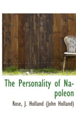 the personality of napoleon_cover