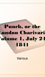 Punch, or the London Charivari, Volume 1, July 24, 1841_cover