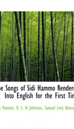 the songs of sidi hammo rendered into english for the first time_cover