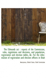 the edmunds act reports of the commission rules regulations and decisions a_cover