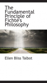 the fundamental principle of fichtes philosophy_cover