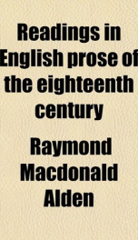 readings in english prose of the eighteenth century_cover