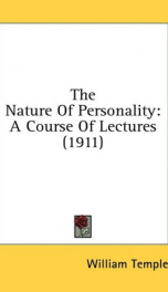 the nature of personality a course of lectures_cover