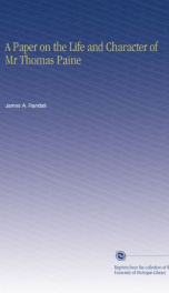 a paper on the life and character of mr thomas paine_cover