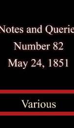Notes and Queries, Number 82, May 24, 1851_cover