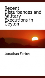 recent disturbances and military executions in ceylon_cover