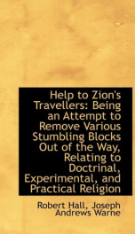 help to zions travellers being an attempt to remove various stumbling blocks_cover