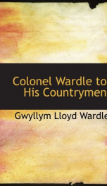 colonel wardle to his countrymen_cover