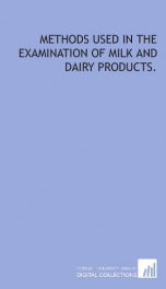 methods used in the examination of milk and dairy products_cover