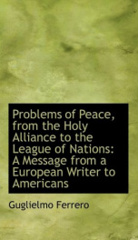 problems of peace from the holy alliance to the league of nations_cover