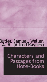 characters and passages from note books_cover