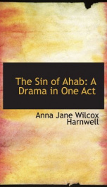 the sin of ahab a drama in one act_cover