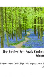 one hundred best novels condensed_cover