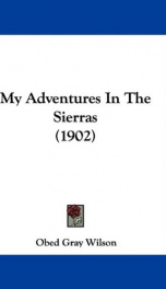 my adventures in the sierras_cover