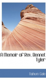 a memoir of rev bennet tyler_cover