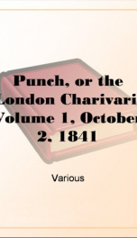 Punch, or the London Charivari, Volume 1, October 2, 1841_cover