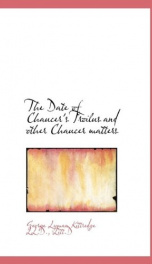 the date of chaucers troilus and other chaucer matters_cover