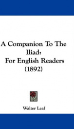 a companion to the iliad for english readers_cover