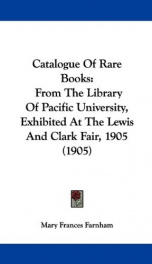 catalogue of rare books from the library of pacific university exhibited at the_cover